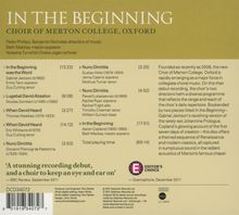 Merton College Choir Oxford - In The Beginning, CD