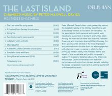 Peter Maxwell Davies (1934-2016): Kammermusik "The Last Island", CD