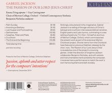 Gabriel Jackson (geb. 1962): The Passion Of Our Lord Jesus Christ, CD