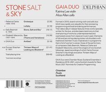 GAIA Duo - Stone, Salt &amp; Sky (Werke für Violine &amp; Cello), CD