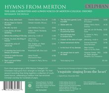 Merton College Choir Oxford - Hymns from Merton, CD