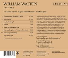 William Walton (1902-1983): Lieder, CD