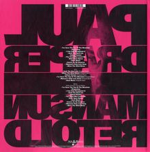 Großer schwarzer Text "PAUL DRAPER" auf pinkem Hintergrund. Darunter Trackliste und Barcode über einem teilweise sichtbaren Gesicht.