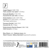 Angelo Ragazzi: Violinkonzert in g-Moll. Emanuele Barbella: Concertone in g-Moll. Verschiedene Musiker aufgeführt.