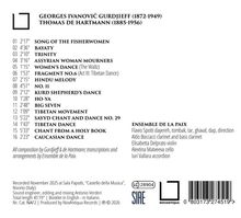 GEORGES IVANOVIĆ GURDJIEFF (1872-1949), THOMAS DE HARTMANN (1885-1956). Liedtitel und Zeiten. Ensemble de la Paix.