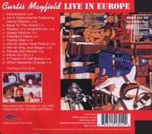 Curtis Mayfield: Live In Europe, CD