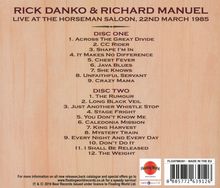 Rick Danko &amp; Richard Manuel: Live At The Horseman Saloon 1985, 2 CDs