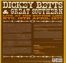 Dickey Betts: Live At The Bottom Line 1977 (Yellow Vinyl), LP