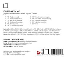 Canzoneta, Va! - Jongleurs and Troubadours between Italy and Provence, CD