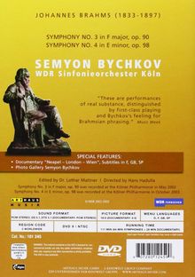 Johannes Brahms (1833-1897): Symphonien Nr.3 &amp; 4, DVD