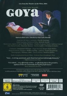 Gian-Carlo Menotti (1911-2007): Goya, DVD