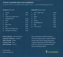 Steve Coleman and Five Elements: Live At The Village Vanguard Vol. 1, 2 CDs