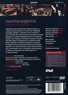 Martha Argerich spielt Mozart, DVD