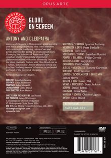 Antony and Cleopatra (2014), DVD