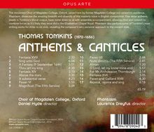 Thomas Tomkins (1572-1656): Anthems &amp; Canticles, CD