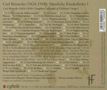 Carl Heinrich Reinecke (1824-1910): Sämtliche Kinderlieder Vol.1, CD