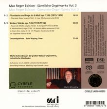 Max Reger (1873-1916): Sämtliche Orgelwerke Vol.3, Super Audio CD