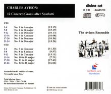 Charles Avison (1709-1770): Concerti nach Scarlatti Nr.1-12, 2 CDs