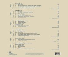 Texte im Bild zeigen Titellisten und Spielzeiten für Musikstücke, aufgeteilt in mehrere Seiten von A bis F.