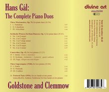 Hans Gal (1890-1987): Sämtliche Klavierduos, CD