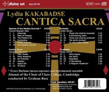Lydia Kakabadse (geb. 1955): Geistliche Chorwerke "Cantica Sacra", CD
