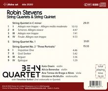 Robin Stevens (geb. 1958): Streichquartette Nr.1 &amp; 2, CD