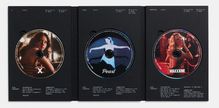 Links: "X", Mitte: "Pearl", rechts: "Maxxxine". Drei CDs mit Filmtiteln und Details zu Regie und Kommentaren.
