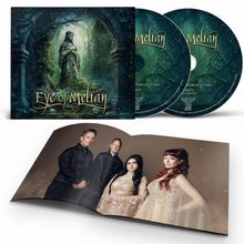 Zwei CDs mit der Aufschrift "Eve of Melian". Cover zeigt eine Statue in einem Wald und ein Fotobuch mit drei Personen.