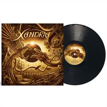 "Xandria Eclipse" steht auf dem Cover. Ein Adler kämpft mit einem drachenartigen Wesen vor einer Sonnenfinsternis.