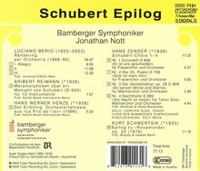 Bamberger Symphoniker - Schubert Epilog, CD