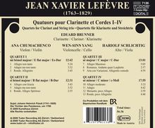 Jean Xavier Lefevre (1763-1829): Klarinettenquartette Nr.1-4, CD