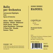 Georg Friedrich Händel (1685-1759): Orchesterstücke aus Opern &amp; Oratorien - "Ballo per Orchestra", CD