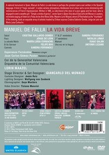 Manuel de Falla (1876-1946): La Vida Breve, DVD