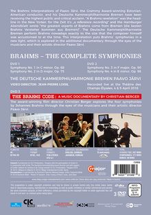 Johannes Brahms (1833-1897): Symphonien Nr.1-4, 3 DVDs