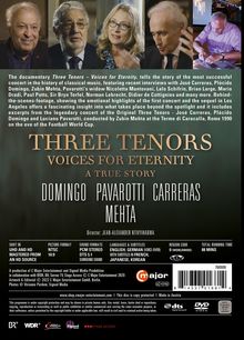 Carreras, Domingo, Pavarotti - Three Tenors (Voices For Eternity), DVD