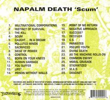 Napalm Death: Scum (FDR Remaster), CD