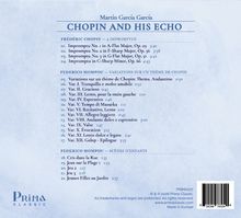Text: "Martín García García - Chopin and His Echo." Auflistung von Musikstücken von Chopin und Mompou mit Titeln und Längen.
