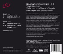 Johannes Brahms (1833-1897): Symphonien Nr.1 &amp; 2, 2 Super Audio CDs