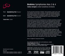 Johannes Brahms (1833-1897): Symphonien Nr.3 &amp; 4, Super Audio CD