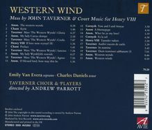 John Taverner (1490-1545): Western Wind Mass, CD