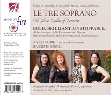 Le Tre Soprano - The Three Ladies of Ferrara, CD