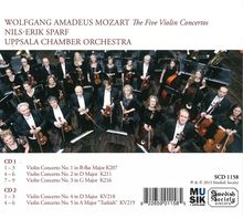 Wolfgang Amadeus Mozart (1756-1791): Violinkonzerte Nr.1-5, 2 CDs