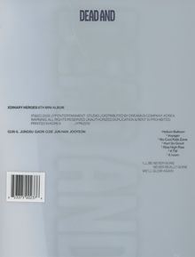 "DEAD AND" oben, "XDINARY HEROES 8TH MINI ALBUM", Songliste rechts, darunter Künstlernamen, Barcode unten links.