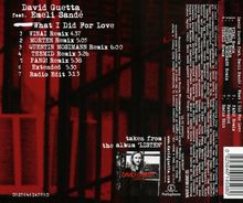 David Guetta: What I Did For Love, Maxi-CD