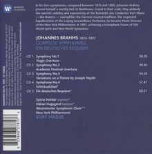 Johannes Brahms (1833-1897): Symphonien Nr.1-4, 5 CDs