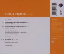 Niccolo Paganini (1782-1840): Violinkonzerte Nr.1 &amp; 2, 2 CDs