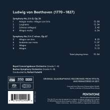 Ludwig van Beethoven (1770-1827): Symphonien Nr.2 &amp; 5, Super Audio CD