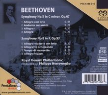 Ludwig van Beethoven (1770-1827): Symphonien Nr.5 &amp; 8, Super Audio CD