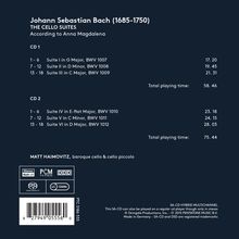 Johann Sebastian Bach (1685-1750): Cellosuiten BWV 1007-1012, 2 Super Audio CDs