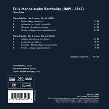 Felix Mendelssohn Bartholdy (1809-1847): Klaviertrios Nr.1 &amp; 2, Super Audio CD